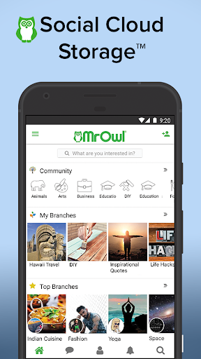 MrOwl: Social Cloud Storage - Image screenshot of android app
