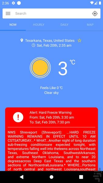هواشناس - Image screenshot of android app