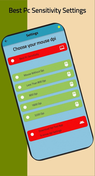 Sensitivity Tool - Image screenshot of android app
