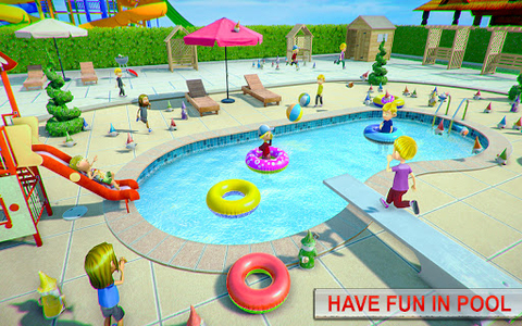 Aqua Theme Park! Water Slide Bump Race 3D - Amusement Park