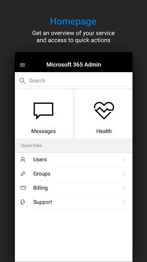 Microsoft 365 Admin - Image screenshot of android app