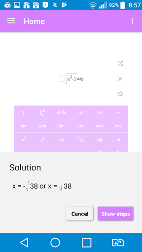 Math Solver - Image screenshot of android app