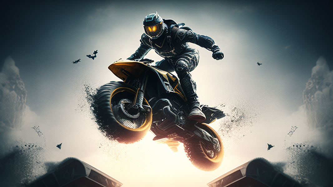 Super Hero Bike Mega Ramp - Gameplay image of android game