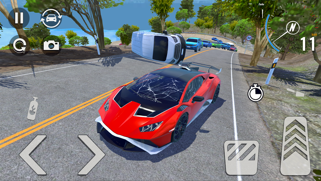 Car Crash Simulator: Mountain - Gameplay image of android game