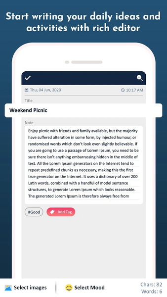 My Diary: Journal Notes & Mood - عکس برنامه موبایلی اندروید