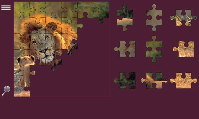 Jigsaw and memory with animals - Gameplay image of android game