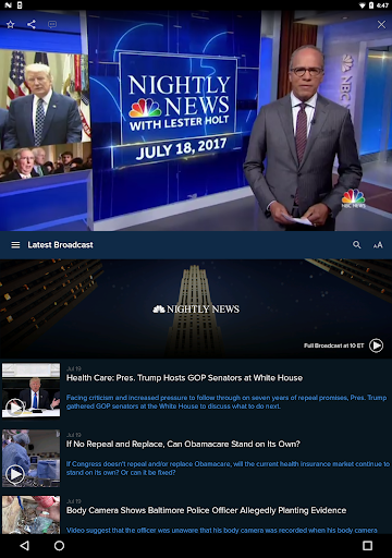 NBC Nightly News - عکس برنامه موبایلی اندروید