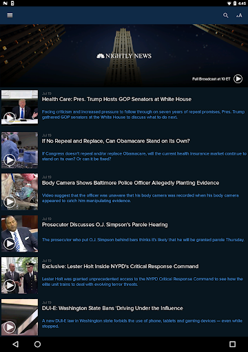 NBC Nightly News - Image screenshot of android app