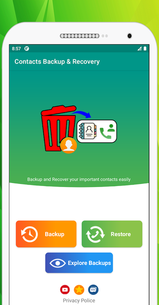 Recover deleted contacts - عکس برنامه موبایلی اندروید