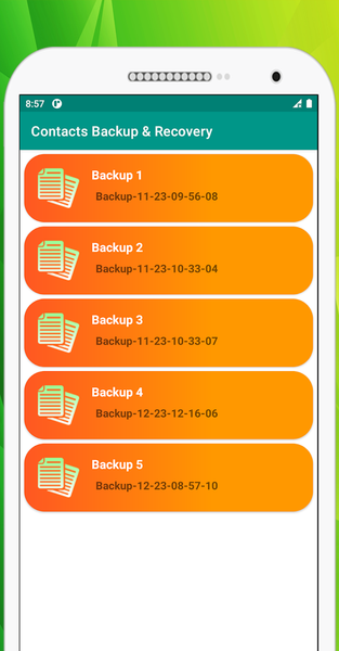 Recover deleted contacts - Image screenshot of android app