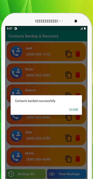 Recover deleted contacts - Image screenshot of android app