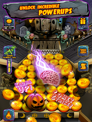 Zombie Ghosts Coin Party Dozer - Gameplay image of android game