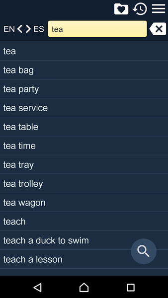 English Spanish Dictionary - عکس برنامه موبایلی اندروید