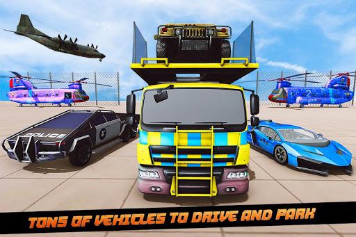 US Police Offroad Cop Car Transporter Driver - Image screenshot of android app