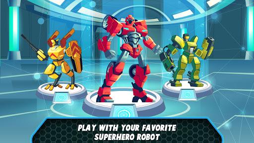 Super Hero Runner- Robot Games - Gameplay image of android game