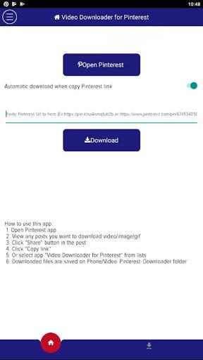 Download Video for Pinterest - Image screenshot of android app