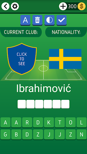 Names of Soccer Stars Quiz - Gameplay image of android game