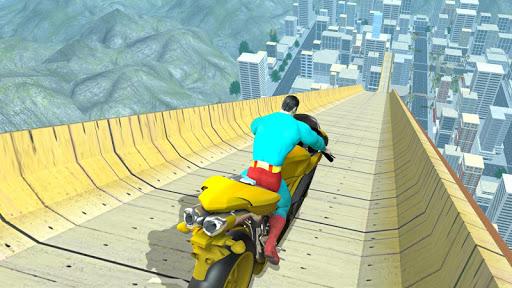 Super Hero Bike Mega Ramp - Gameplay image of android game