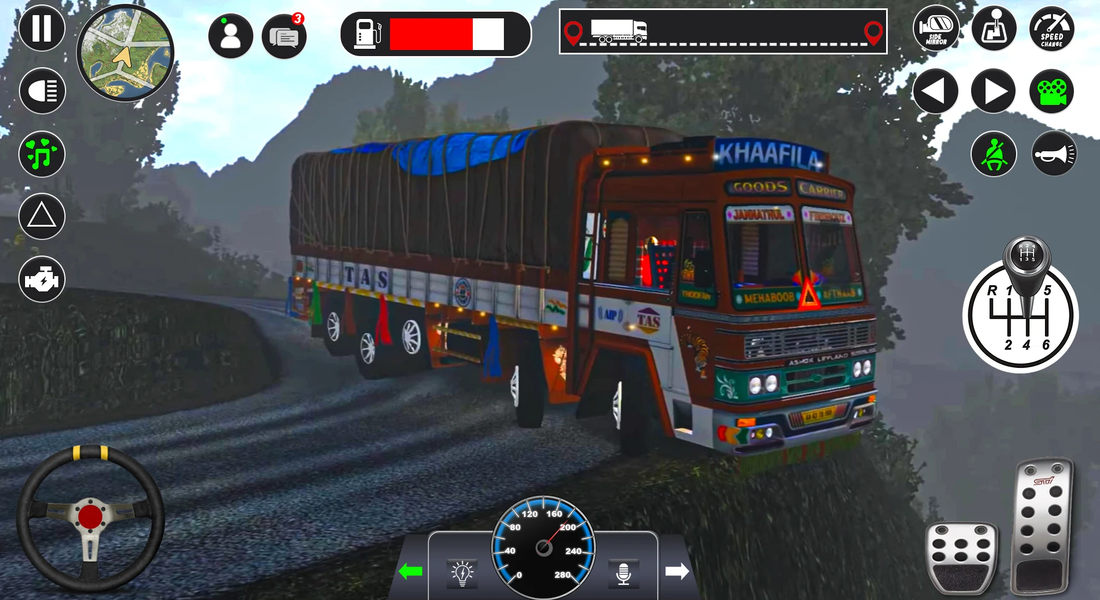 Offroad Cargo Truck Simulator - Gameplay image of android game