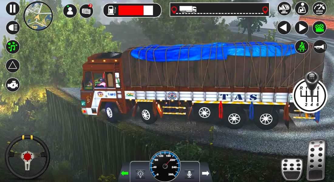 Offroad Cargo Truck Simulator - Gameplay image of android game