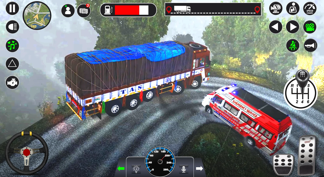 Offroad Cargo Truck Simulator - Gameplay image of android game