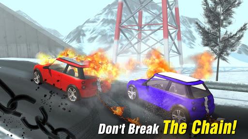 Chained Cars Against Ramp 3D - Gameplay image of android game