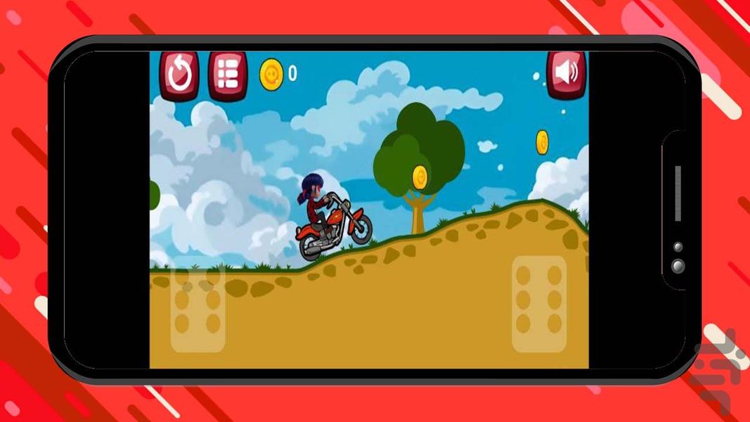 موتور سواری دختر کفشدوزکی - Gameplay image of android game