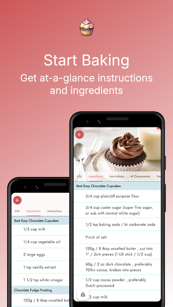 Bakedown: Baking Recipe Book - Image screenshot of android app
