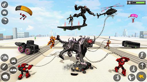 Animal Tiger Robot Car Games - Gameplay image of android game