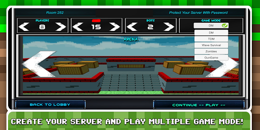 Blocky Gun Warfare Zombie - Gameplay image of android game