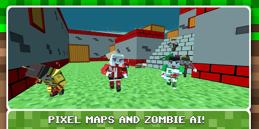 Blocky Gun Warfare Zombie - Gameplay image of android game