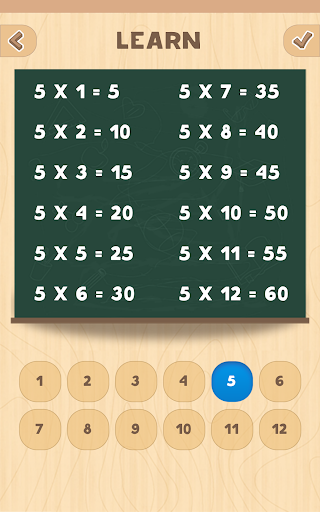 Multiplication table (Math) - عکس بازی موبایلی اندروید