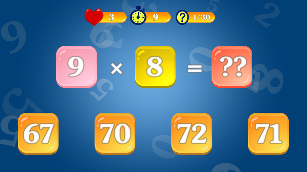 Multiplication Table ۲x۲ - عکس بازی موبایلی اندروید