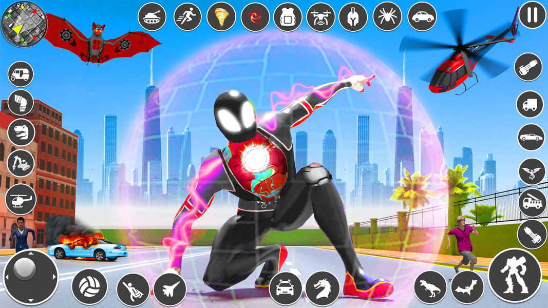 Spider Robot Hero Car Games - Gameplay image of android game