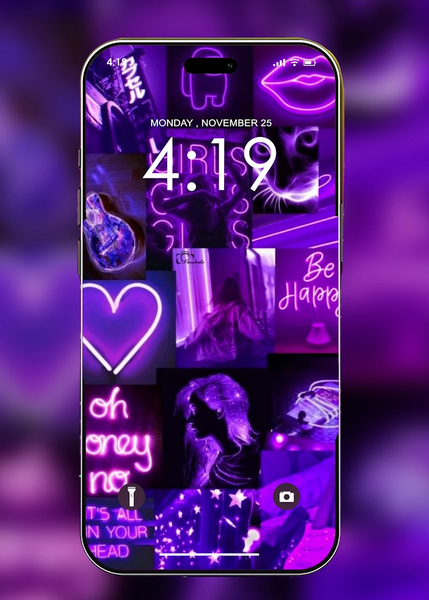 Purple Wallpaper HD - Image screenshot of android app