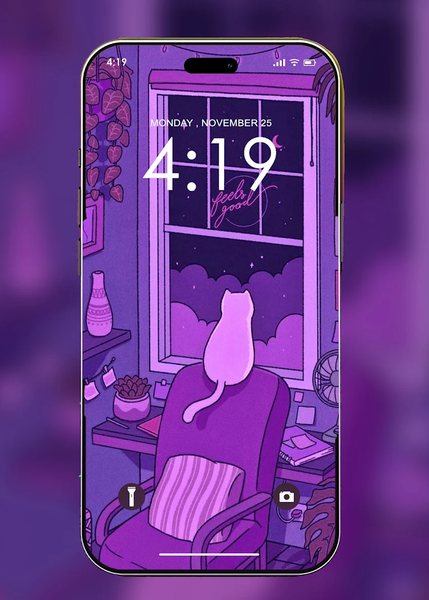 Purple Wallpaper HD - Image screenshot of android app