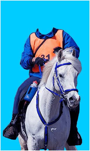 Horse With Man Photo Suit HD - Image screenshot of android app