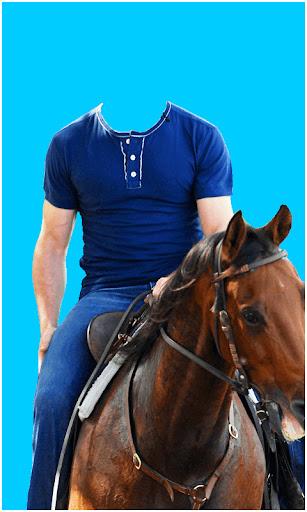 Horse With Man Photo Suit HD - Image screenshot of android app