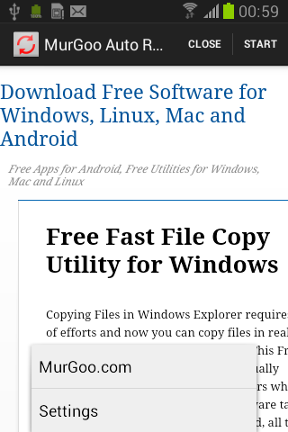 Auto Refresh Web Page Utility - Image screenshot of android app