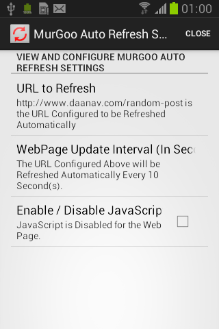 Auto Refresh Web Page Utility - Image screenshot of android app