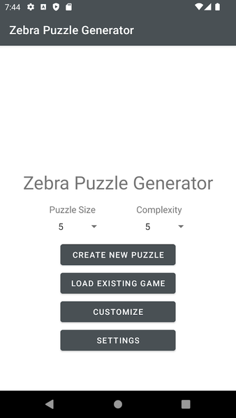 Zebra Puzzle Generator - عکس بازی موبایلی اندروید