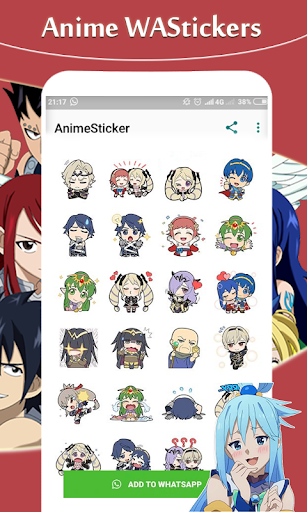 Anime Stickers : WAStickers For Whatsapp - Image screenshot of android app