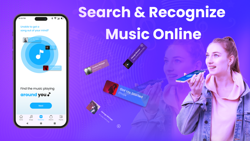 Music Recognition - Find Songs - عکس برنامه موبایلی اندروید