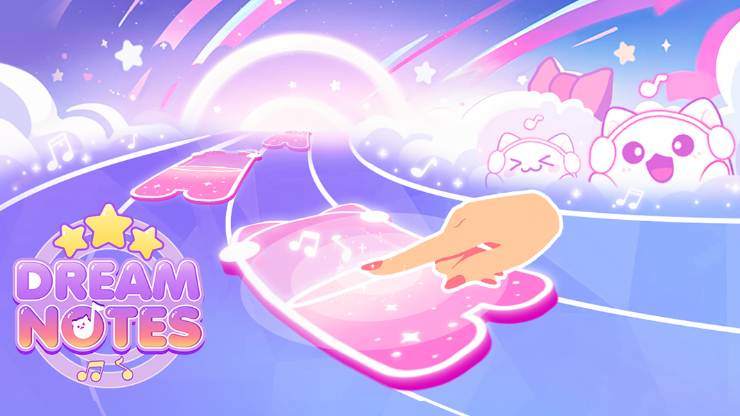 Dream Notes: Cute Music Game - Gameplay image of android game