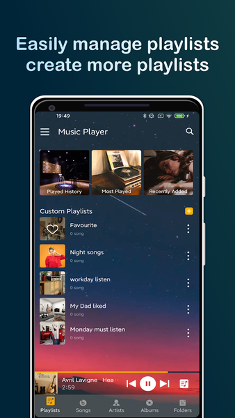 Music Player - Play Mp3 Audio - عکس برنامه موبایلی اندروید