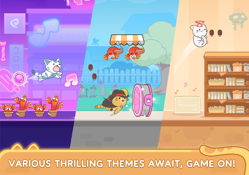 Cat Dash: Cute Cat Music Game - Gameplay image of android game