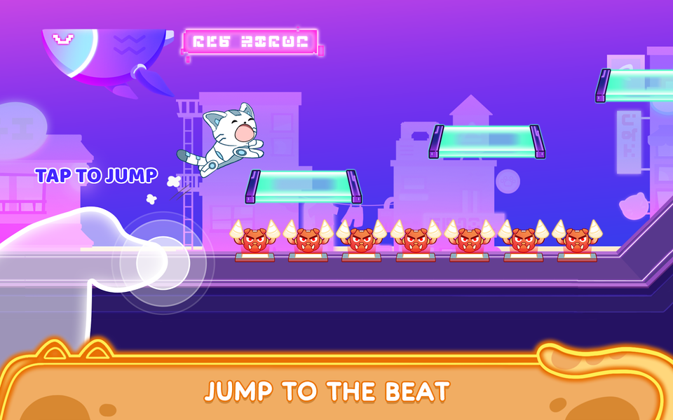 Cat Dash: Cute Cat Music Game - Gameplay image of android game