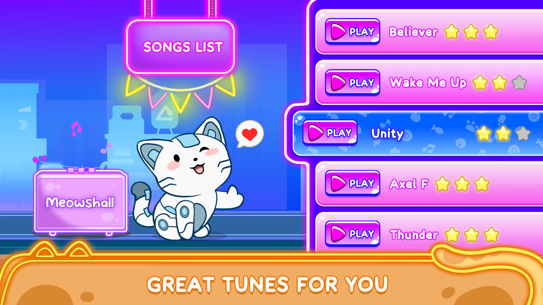 Cat Dash: Cute Cat Music Game - Gameplay image of android game