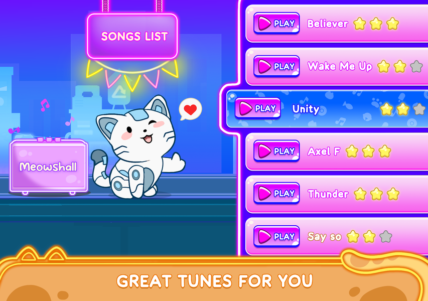 Cat Dash: Cute Cat Music Game - Gameplay image of android game