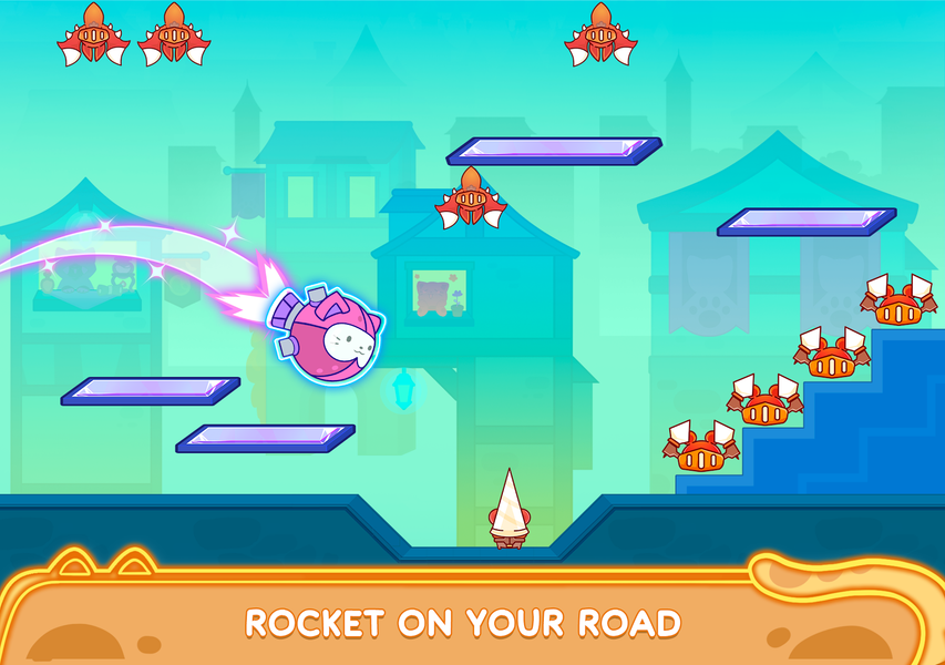 Cat Dash: Cute Cat Music Game - Gameplay image of android game